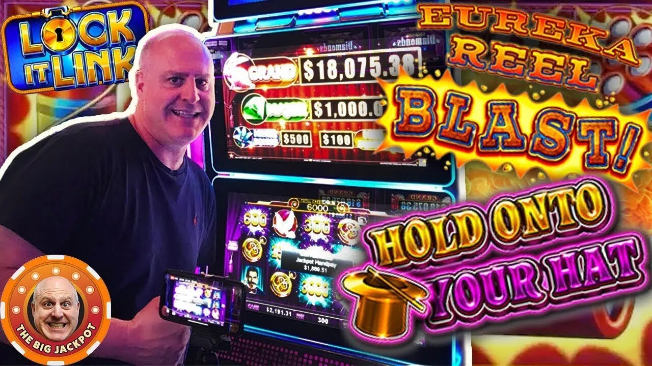 💥 DOUBLE LOCK IT LINK JACKPOTS! 💥 Eureka Blast & Hold Onto Your Hat Pay off Big with Major Jackpot!