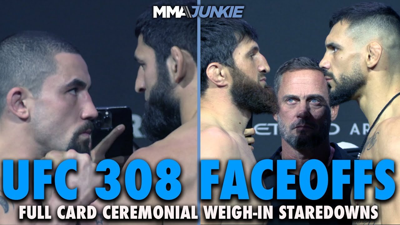 UFC 308 Full Fight Card Faceoffs: Robert Whittaker vs. Khamzat Chimaev, More | Ceremonial Weigh-Ins