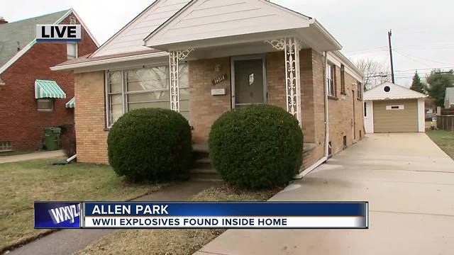 Police conducting retrieval of WWII explosives in Allen Park neighborhood