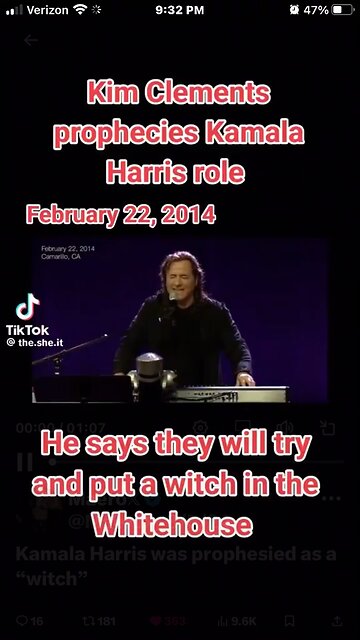 Kamala Harris was prophesied as a “witch” Kim Clement prophesied that they will try and put