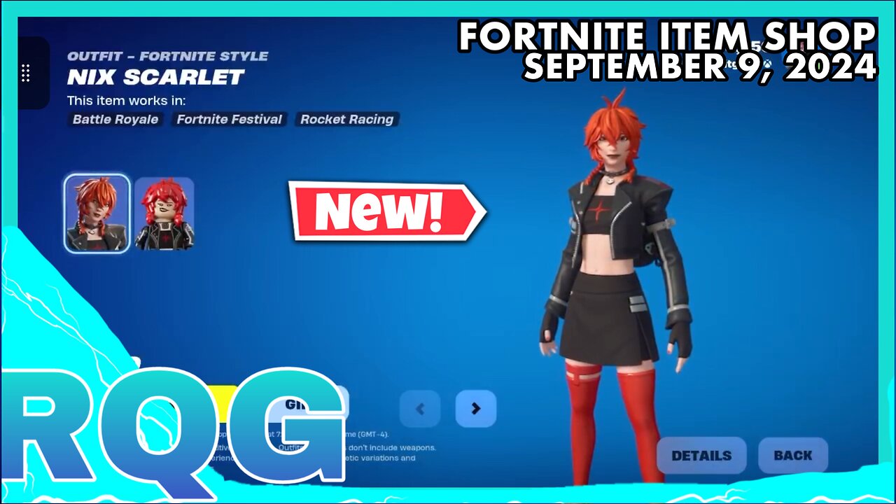 “NEW” NIX SCARLET SKIN IS HERE! FORTNITE ITEM SHOP (September 9, 2024)