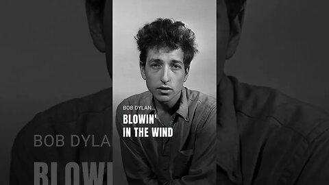 Bob Dylan • Blowin' in the wind (lyric video) #Shorts