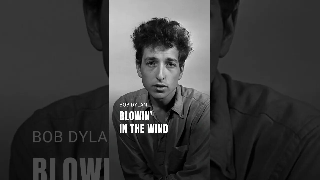 Bob Dylan • Blowin' in the wind (lyric video) #Shorts