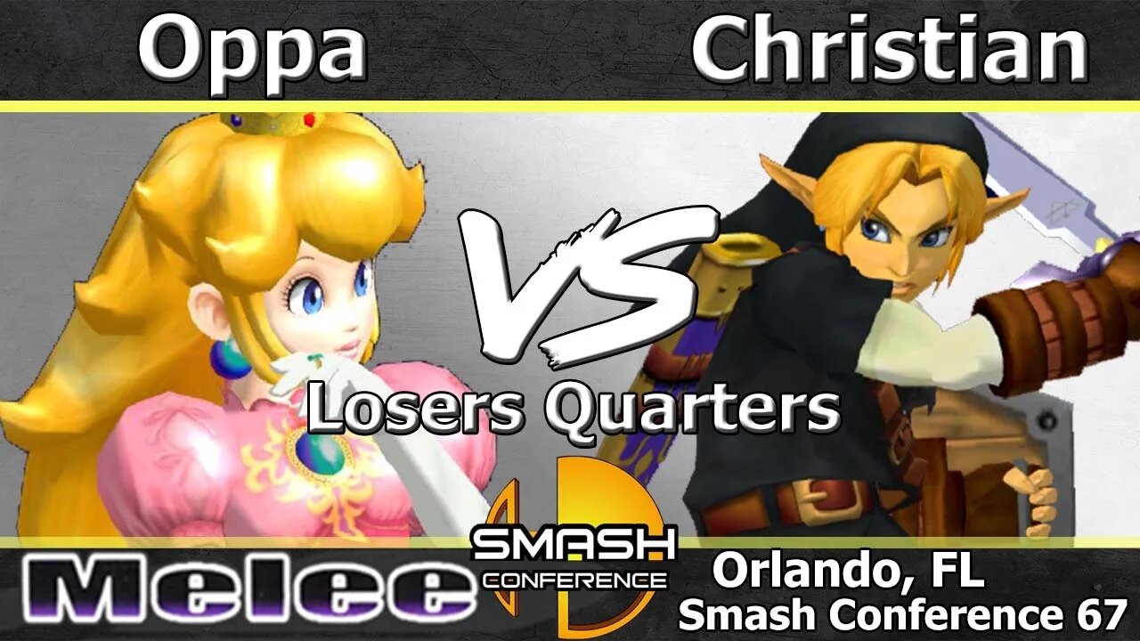 Oppa (Peach) vs. Christian (Link) - Melee Losers Quarters - SC:67