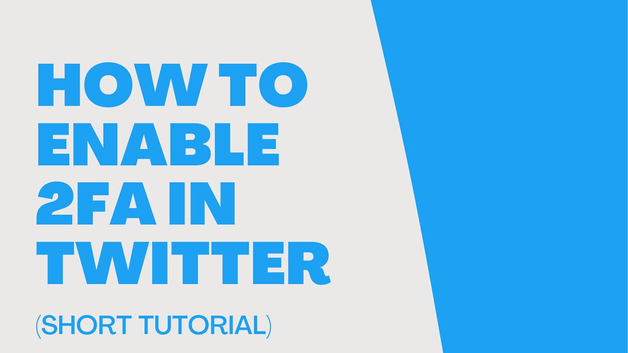 How to Enable 2 Factor Authentication in Twitter (Short Tutorial)