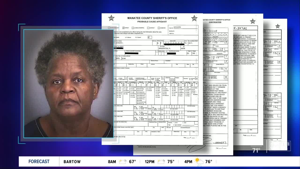 Manatee County deputy tases 70-year-old woman while attempting to make arrest at her home