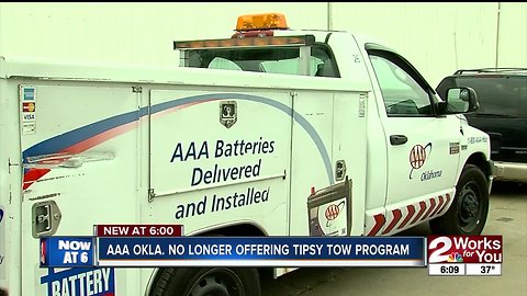 AAA Oklahoma no longer offering Tipsy Tow program