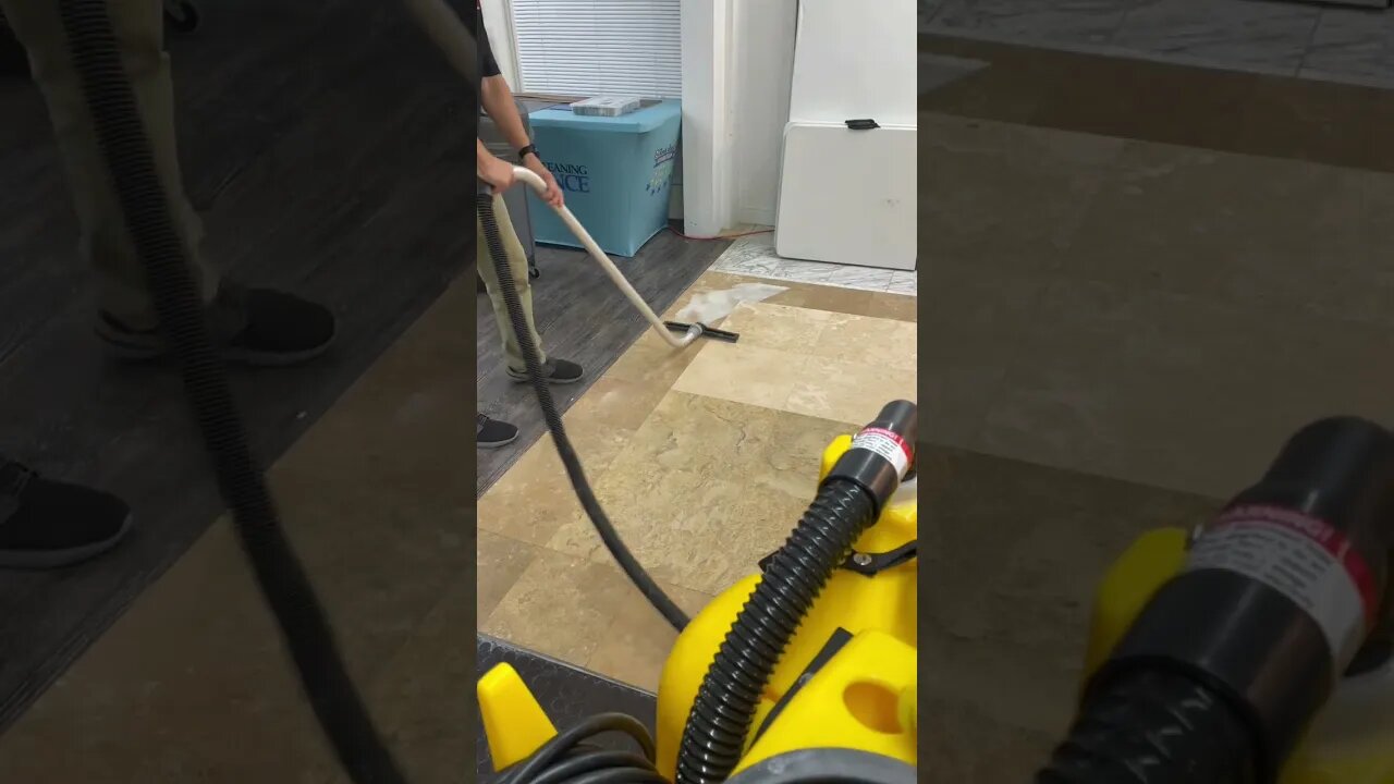 Vacuuming Polishing Slurry in Stone Care Class