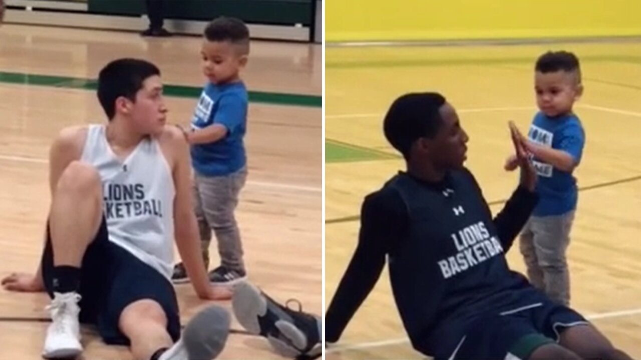 Coach's Son Does His Part To Get Basketball Team Hyped