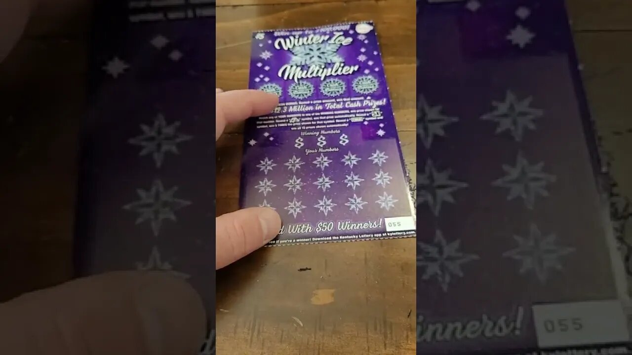 Winter Ice Scratch Off Ticket Win #shorts #lottery