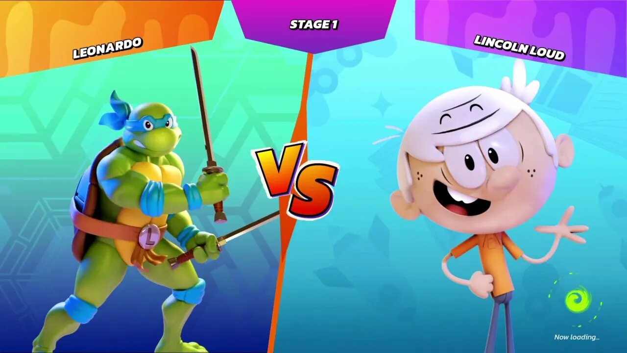 Nickelodeon All-Star Brawl Arcade Mode Leonardo vs Lincoln Loud