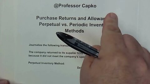 Purchase Returns and Allowances Under Perpetual and Periodic Inventory