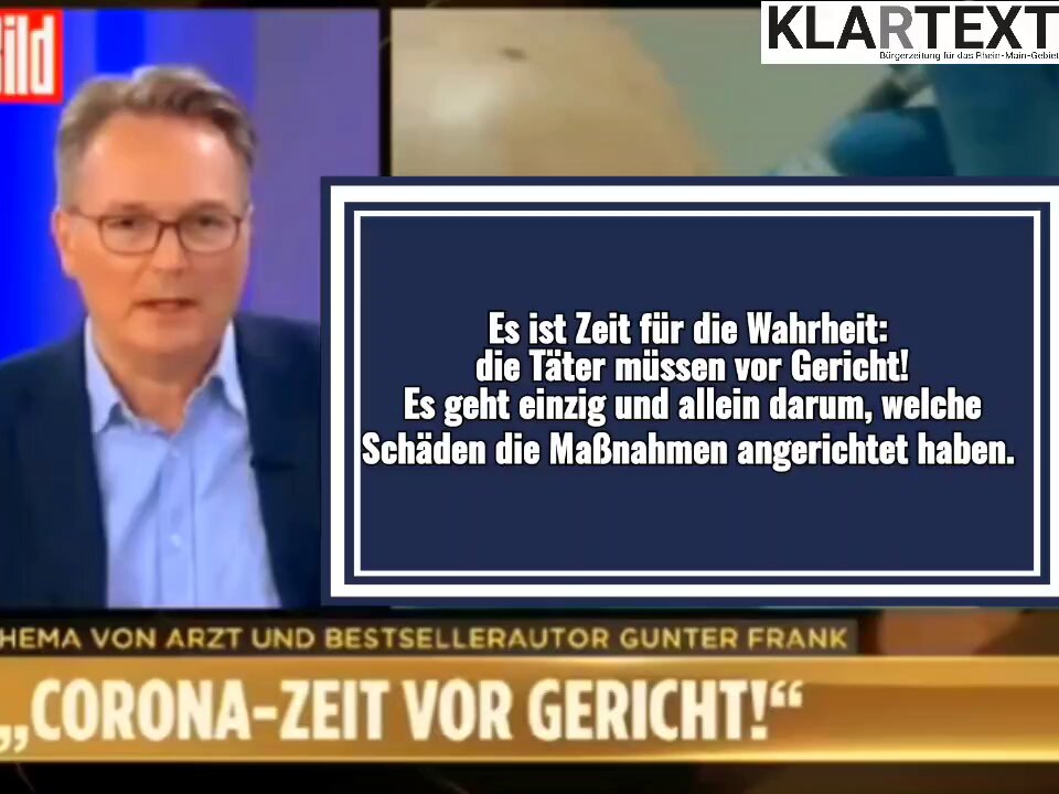 Dr. Gunter Frank bei "Bild": Anklage des Staatsverbrechens!