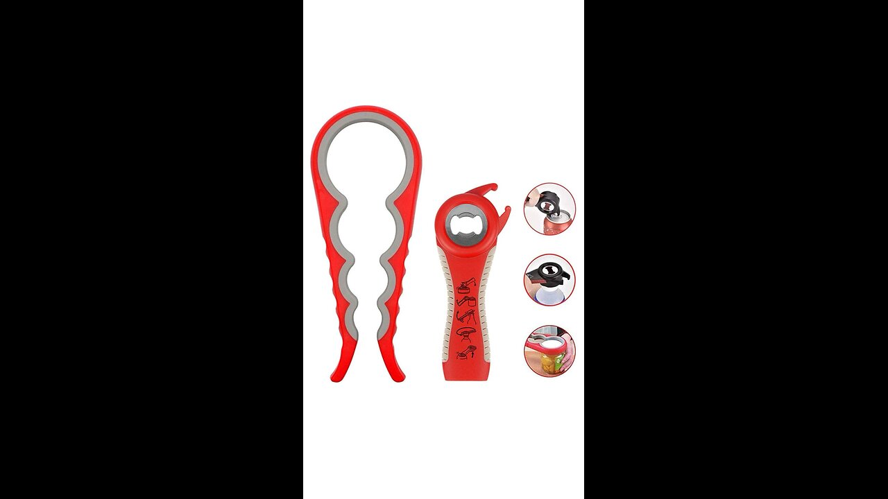 Easy Jar Bottle Opener Kit, 5-in-1 and 4-in-1 Multifunctional Jar Opener