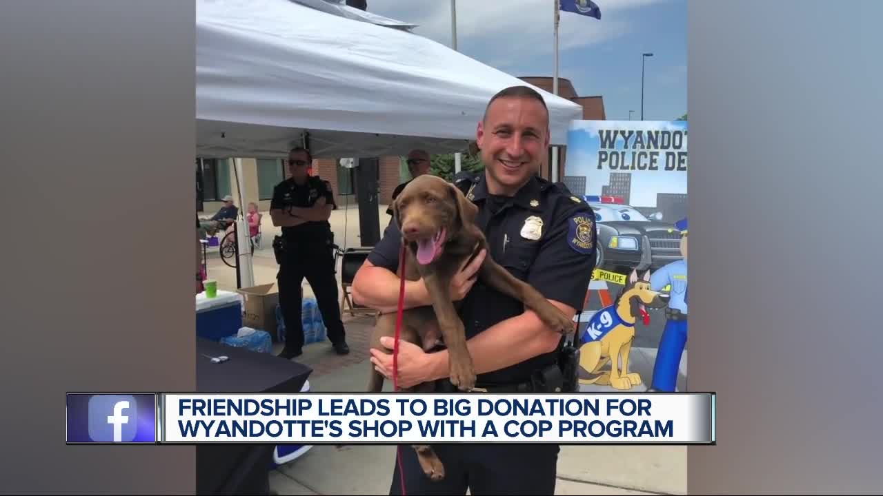 Friendship leads to big donation for Wyandotte PD's Shop With A Cop program