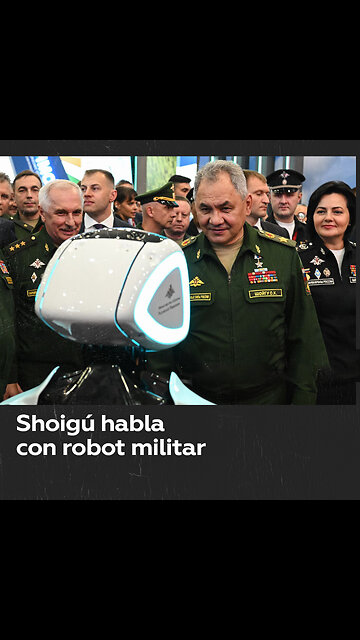 Nuevo robot militar conversa con el ministro de Defensa ruso