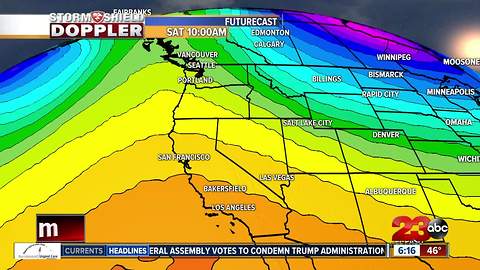 A warming trend this weekend brings dry conditions through Christmas Day