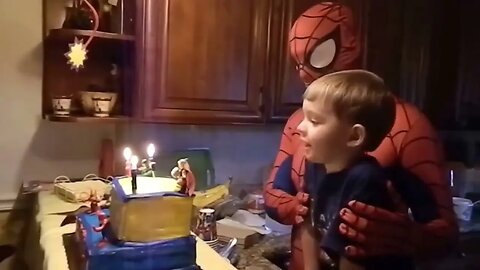 Logan Xavier (2015-08-29) Happy Birthday with Spider-Man