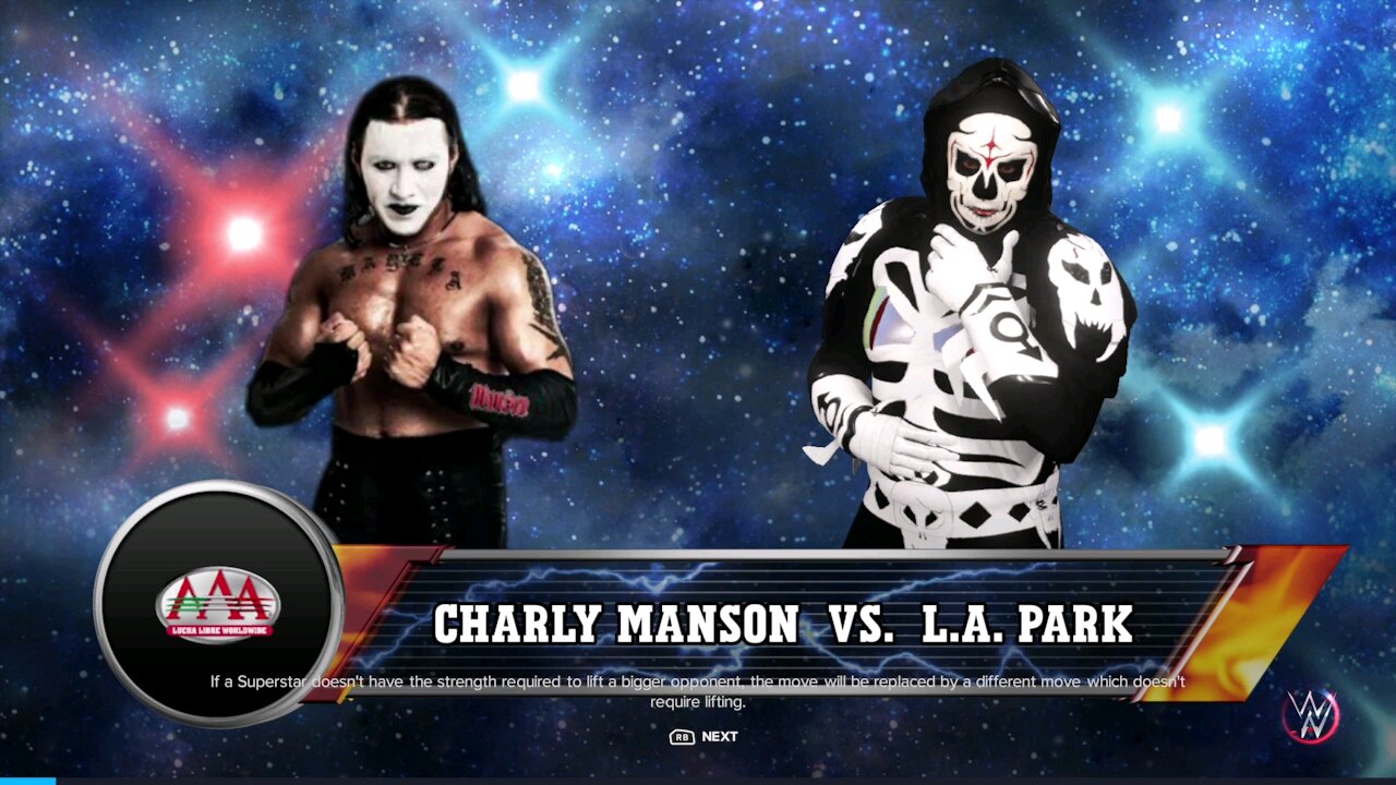 WWE 2k23 Charly Manson vs LA Park