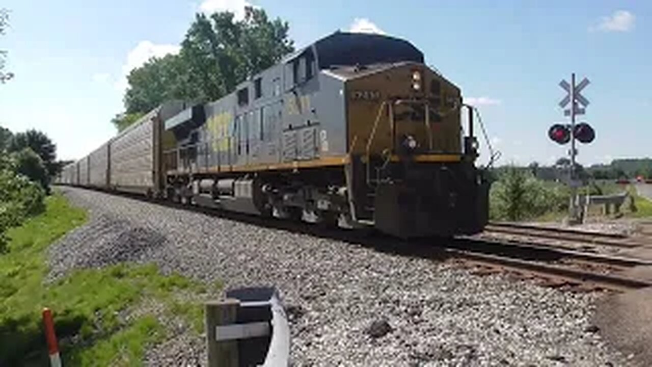 CSX M277 Autorack Train from Creston, Ohio July 7, 2024 Part 2