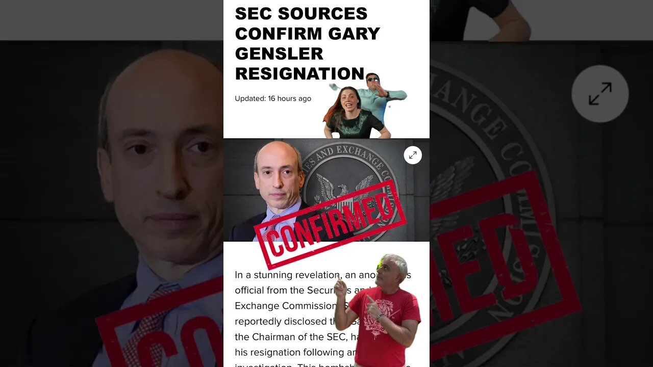 Breaking Crypto News: The Chairman of the SEC has resigned from his position! 💣 #GaryGensler