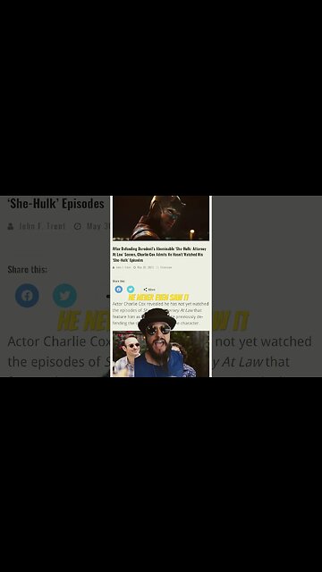 Marvel Actor Admits He Never Watched Show He Defended l She-Hulk Charlie Cox Daredevil #shorts