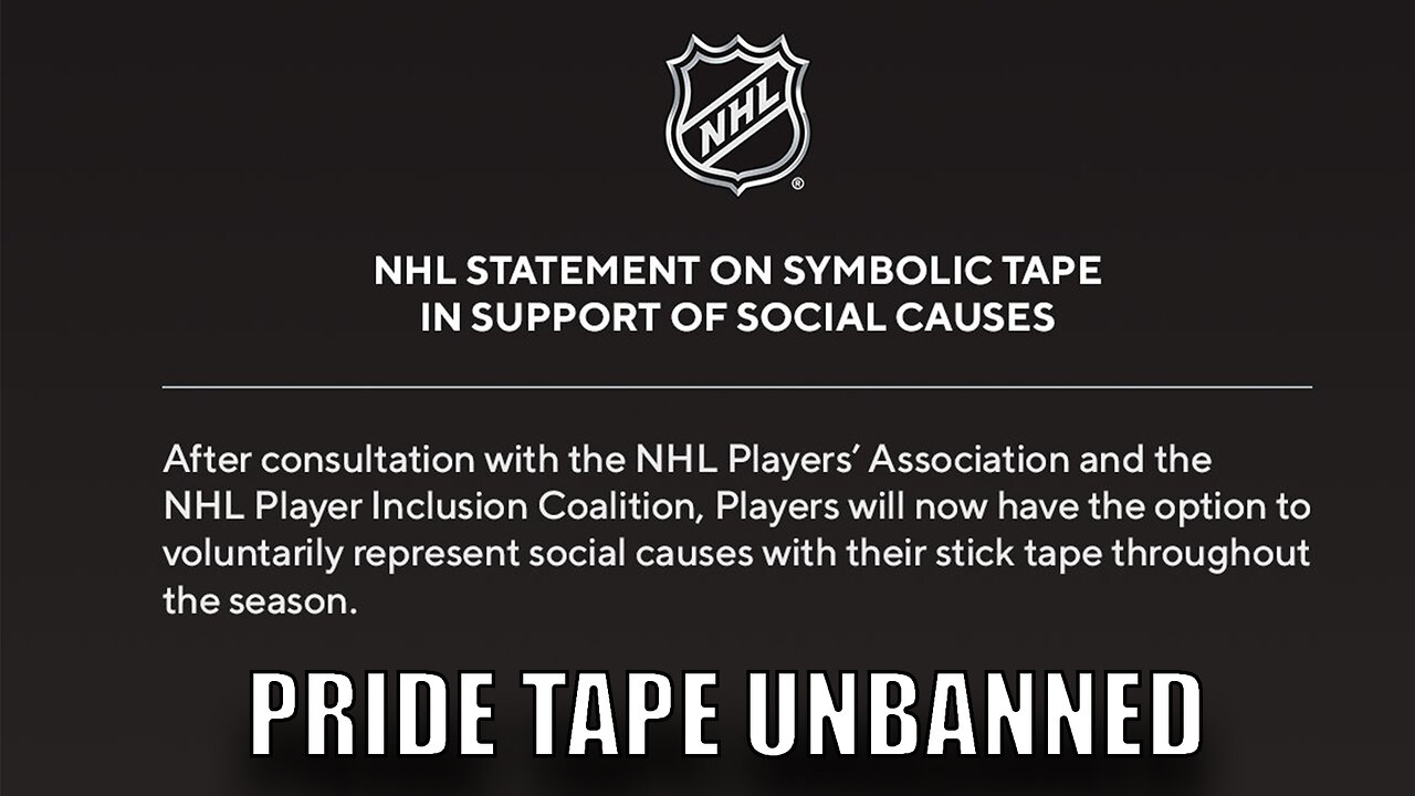 The NHL has Unbanned Pride Tape! The NHL is Officially A Joke!