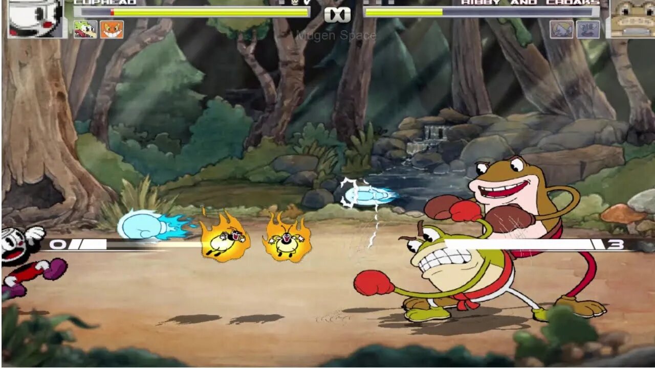 Cuphead VS Cuphead & Canney Carnation & Ribby and Croaks I Cuphead Mugen Battle