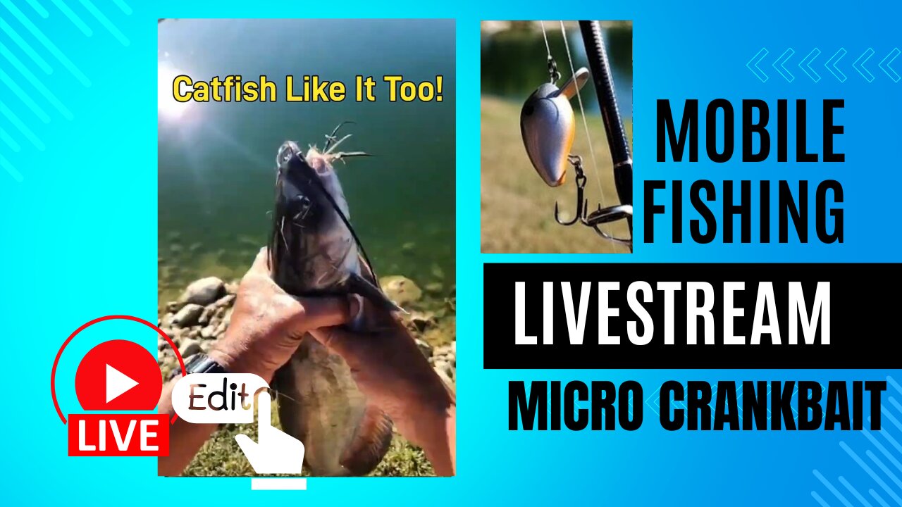 Ultralight Baitcasting - Micro Crankbait (Edited) #mobile #fishing #livestream