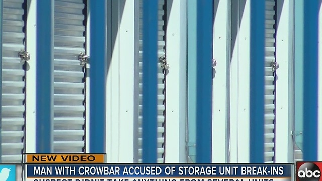 Man with crowbar accused of storage unit break-ins