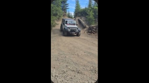 Hold On Tight! 😬 Jeep Wrangler takes on the steep slope!