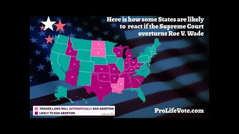 Here is How some states are likely to react if the Supreme Court overturns Roe V. Wade