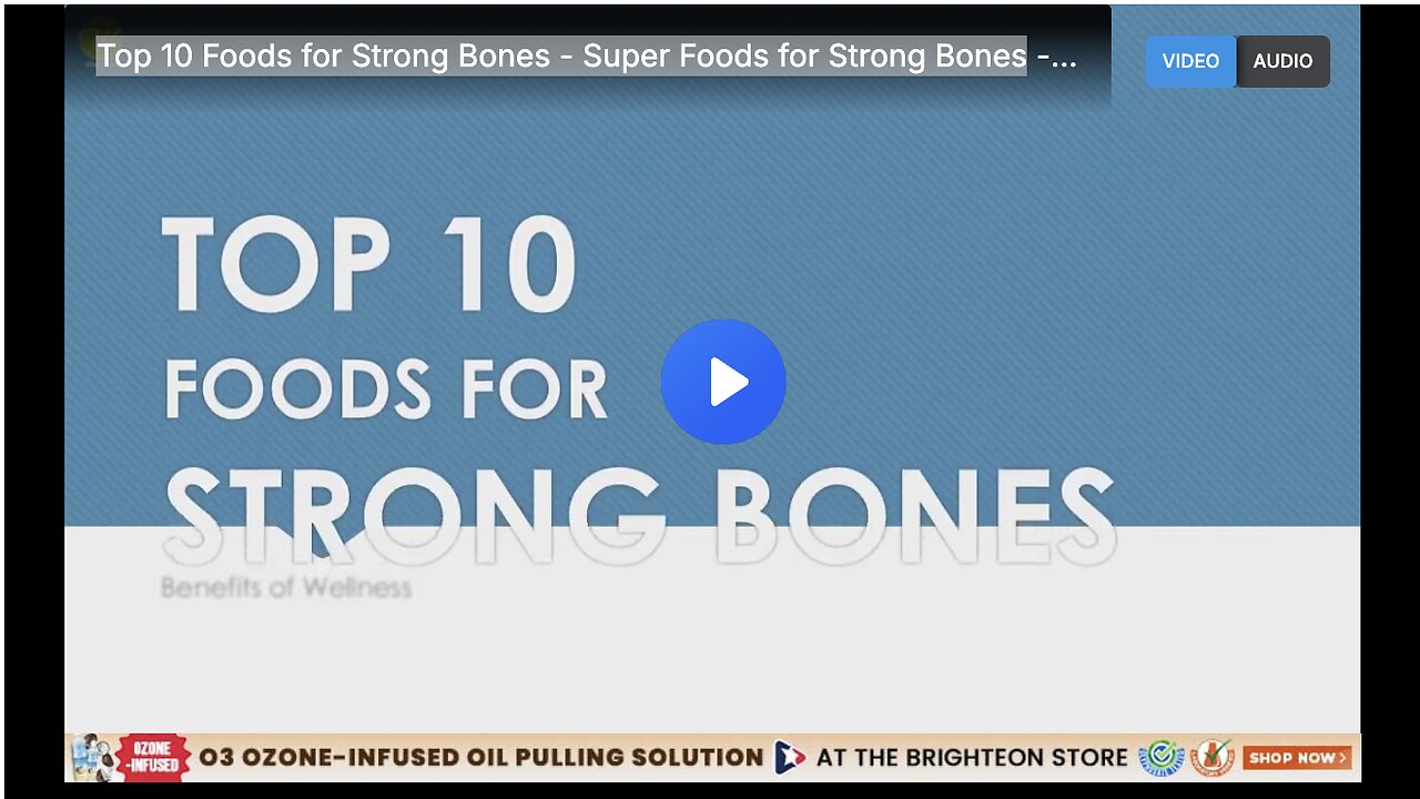 Top 10 Foods for Strong Bones - Super Foods for Strong Bones