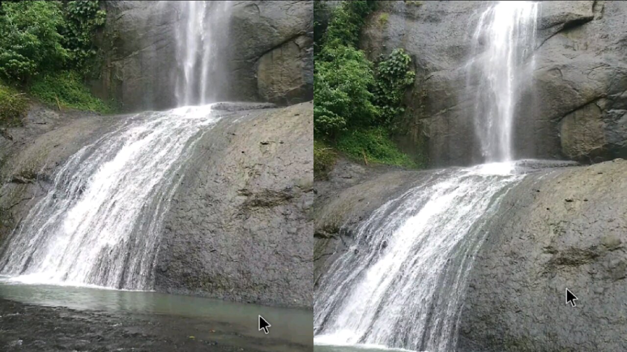 Waterfall in the middle of the rock forest