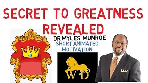 HOW TO BECOME GREAT by Dr Myles Munroe (SO AMAZING!!!)