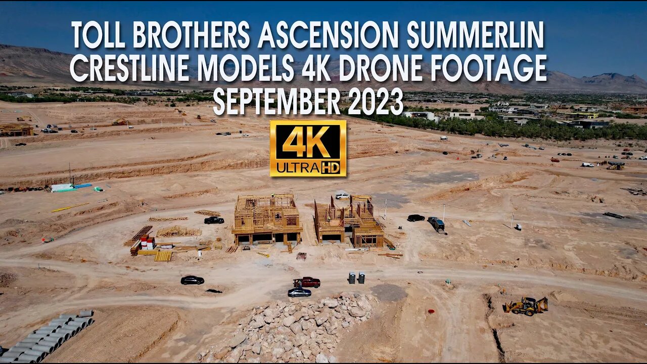 Toll Brothers Ascension Summerlin Crestline Models 4K Drone Footage September 2023