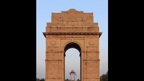 Beautiful India gate drone view