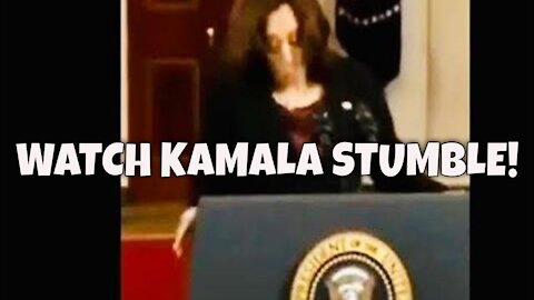 WATCH Kamala Harris Stumble to the Podium! (Pulls a Biden!)