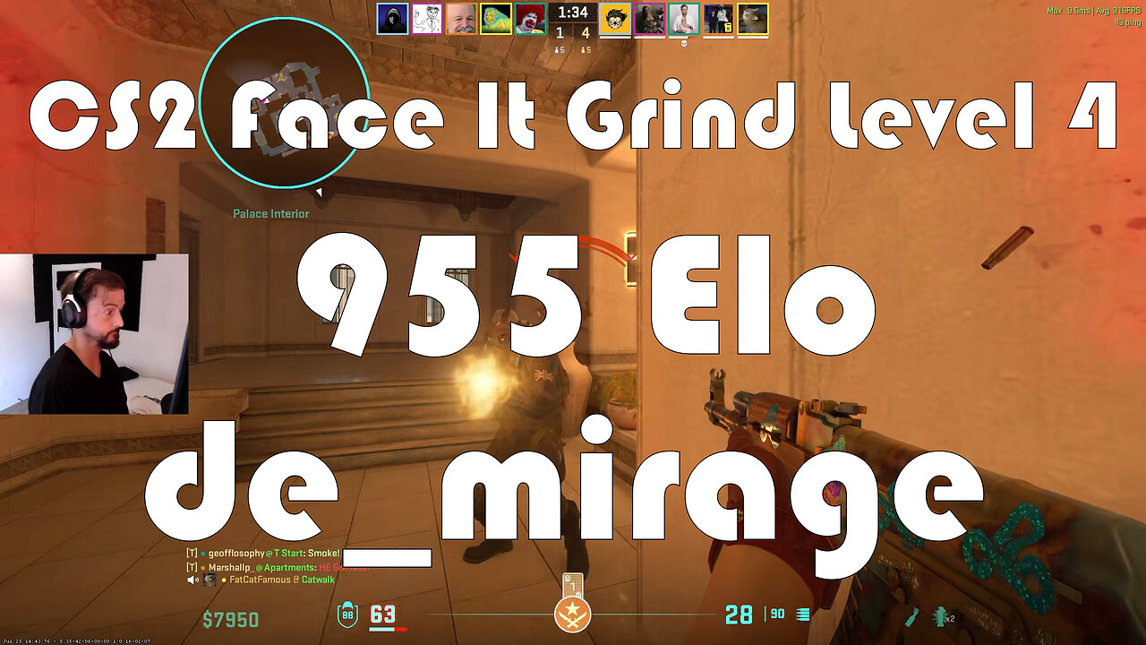 CS2 Face-It Grind - Face-It Level 4 - 955 Elo - de_mirage