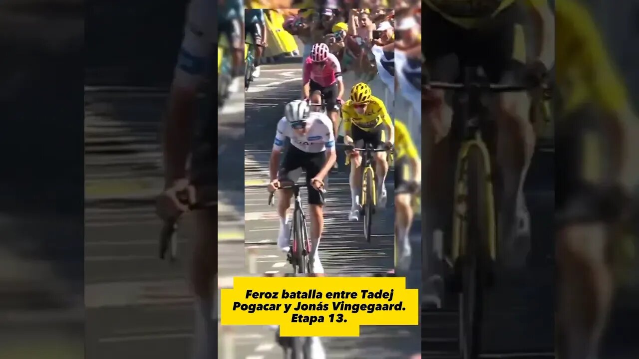 Dura batalla entre Tadej Pogacar y Jonás Vingegaard / Etapa 13 del Tour de Francia 2023.