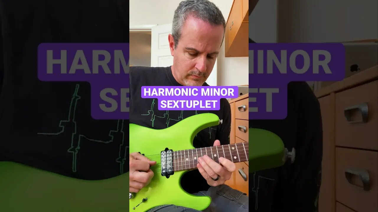 Harmonic minor sextuplet lick! 🔥🎸🔥