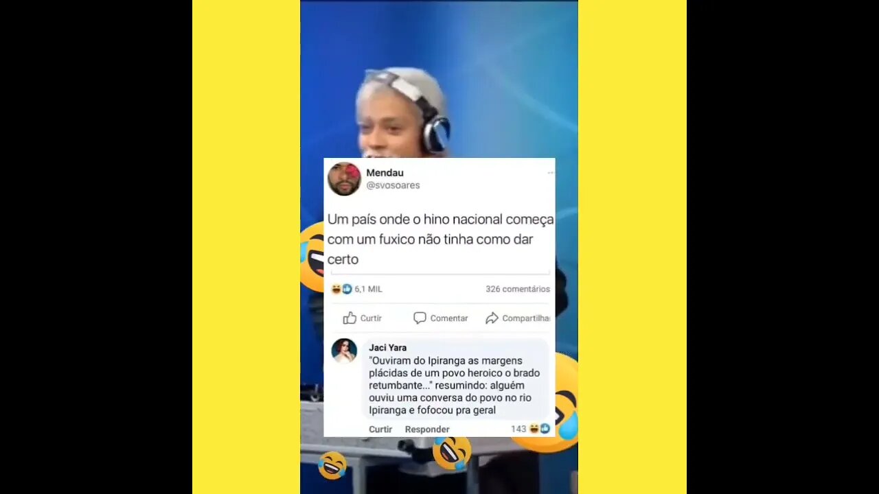 SOBROU ATÉ PRO HINO DO BRASIL 🤣🤣🤣
