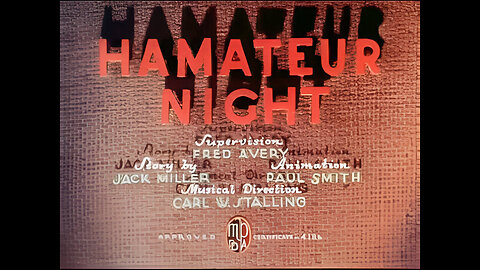 Hamateur Night | Merrie Melodies | Tex Avery | HD