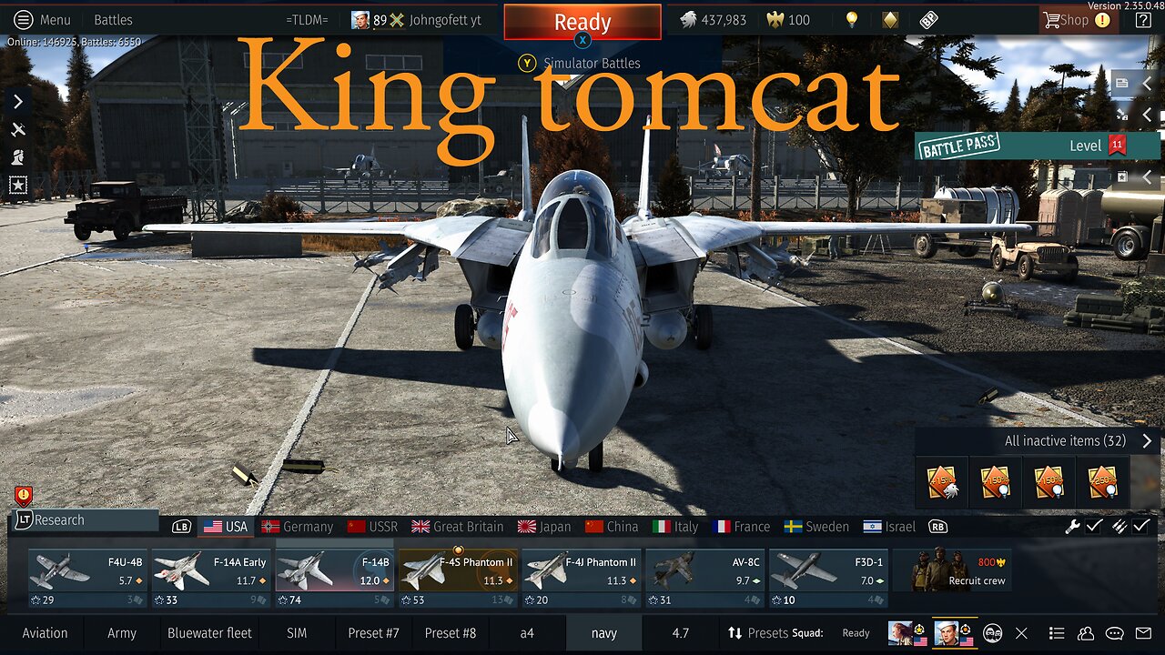 War thunder Shenanigans Ep-23 King Tomcats return and the Combat Alexa