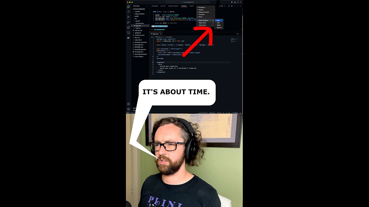 Top panel in Visual Studio Code - FINALLY!