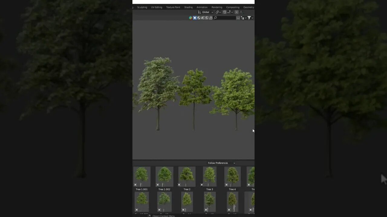 Photorealistic trees in Blender 3.5 || Free...Tutorial link on Comments