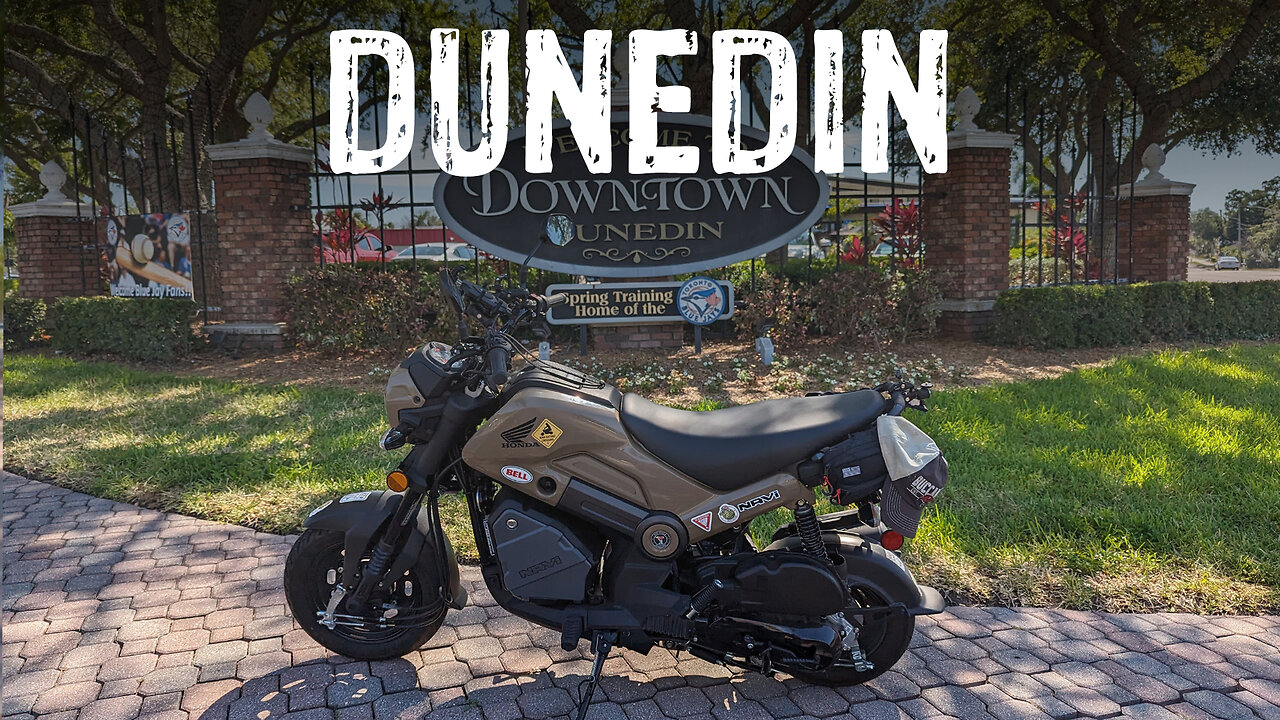 Riding my Honda Navi through the HISTORIC GULF COAST town with a SCOTTISH history | DUNEDIN