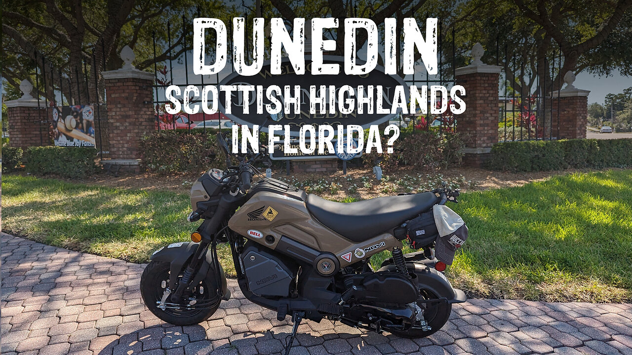 Riding my Honda Navi through the HISTORIC GULF COAST town with a SCOTTISH history | DUNEDIN