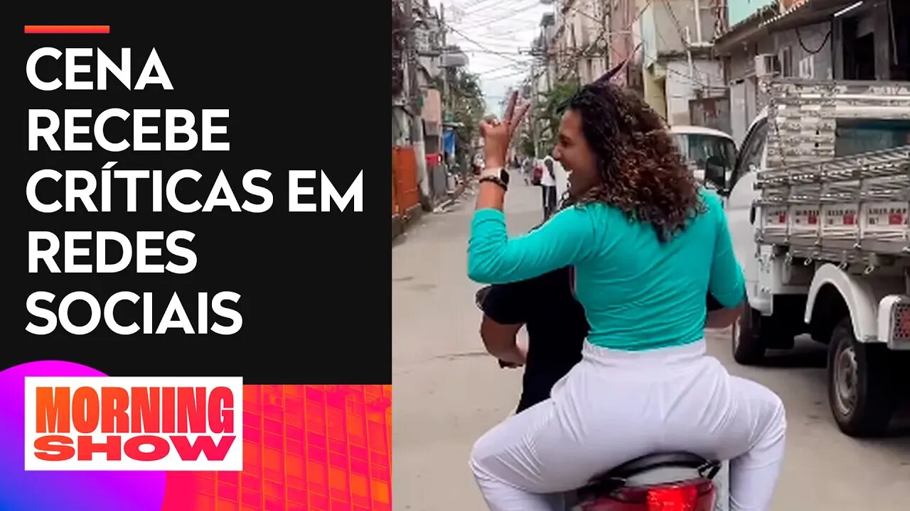 Ministra Anielle Franco anda de moto sem capacete no Rio