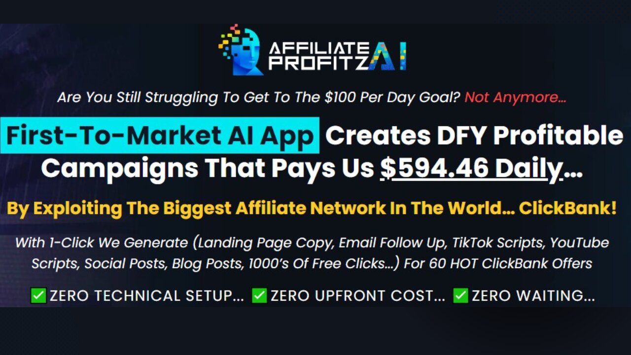 Creates DFY Profitable Campaigns That Pays Us $594.46 Daily[ Affiliate Profitz AI ]